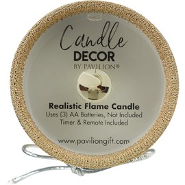 Pavilion Gift Company Pavilion-Sister-Realistic LED Flame Candle, Bronze