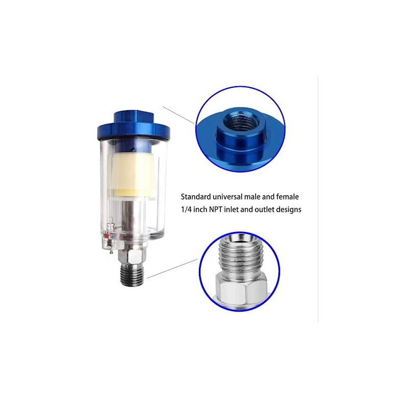 VEDA Mini Filter/Water Trap, 1/4" BSP Female Threads, In-line Air