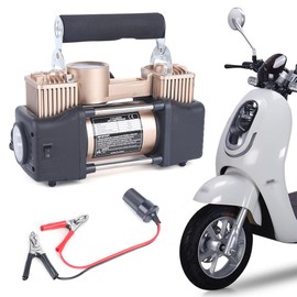 Dodoam Double cylinder air pump kit, Cylinder Air Pump Compressor Car Auto Tire Inflator 150PSI Heavy Duty 12V 240W