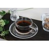 Hirota Glass MO-15C Cup Saucer, Clear, 6.8 fl oz (200