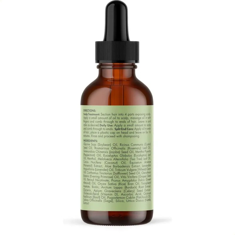 Aceite Capilar Orgánico De Menta Y Romero Para El Encrespami