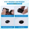 Universal Bathroom Sink Stopper Hair Catcher Upgraded with 2-Layer Detachable