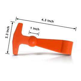 Cooler Latches Replacement for Yeti, RTIC, Lid Latch Parts (2 Pack) Compatible with Yeti Coolers T-Latches Made of Premium Hard Durable Rubber (Orange)