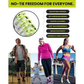 Caterpy RUN - Ultimate No Tie Shoelaces for Adults & Kids - Versatile & Easy-to-Use Shoe Laces - Jaguar Black, Standard, Single Pack