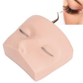 Fosa - Cabeza de maniquí de Pestañas de 3 Capas para Maquillaje de Pestañas, Extensiones de Pestañas, Cara de Práctica de Maquillaje de Tacto (piel...