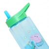 Kids Water Bottle with Straw, 420ml George Pig Plastic Water