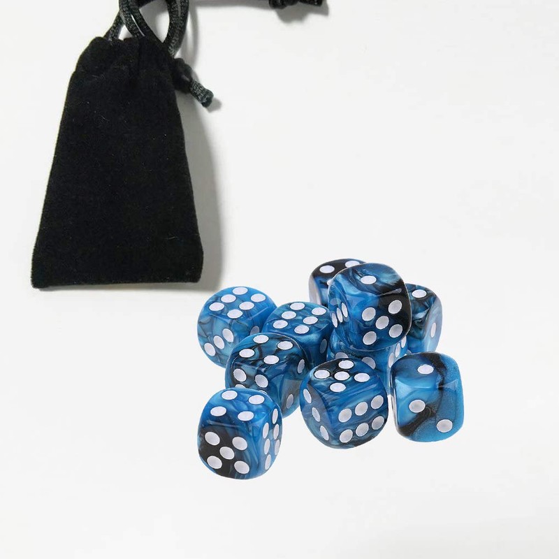 Yourandoll 10pcs Polyhedral Dice D6 Dice 6 Sided Dice for