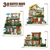 TENYEAH 3in1 City Kaffee Haus Bausteine, 875 Stüke Straßenansicht Café