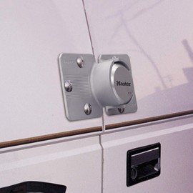 Master Lock M736XKAD Magnum Heavy Duty Solid Steel Hidden Shackle Padlock with Key, High Security Hasp