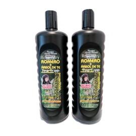 Del Indio Papago 2 PACK! DEL INDIO PAPAGO SHAMPOO ROMERO + ARBOL DE TE PROFESIONAL PREMIUM 1.1 L