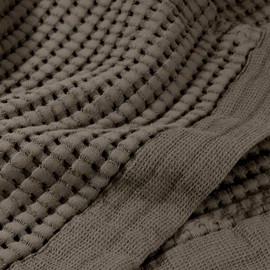 GILDEN TREE Waffle Towel Set Quick Dry Thin | 2 Bath Towels | 2 Hand Towels | 2 Washcloths, Modern Style (Stone)