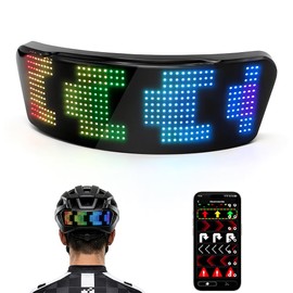 Smart LED Helmet Light with APP Control – 4-in-1 Motorcycle & Cycling Helmet Taillight with Auto Speedometer, Turn Signals, Brake Light & Programmable Display – HD RGB LEDs, Waterproof