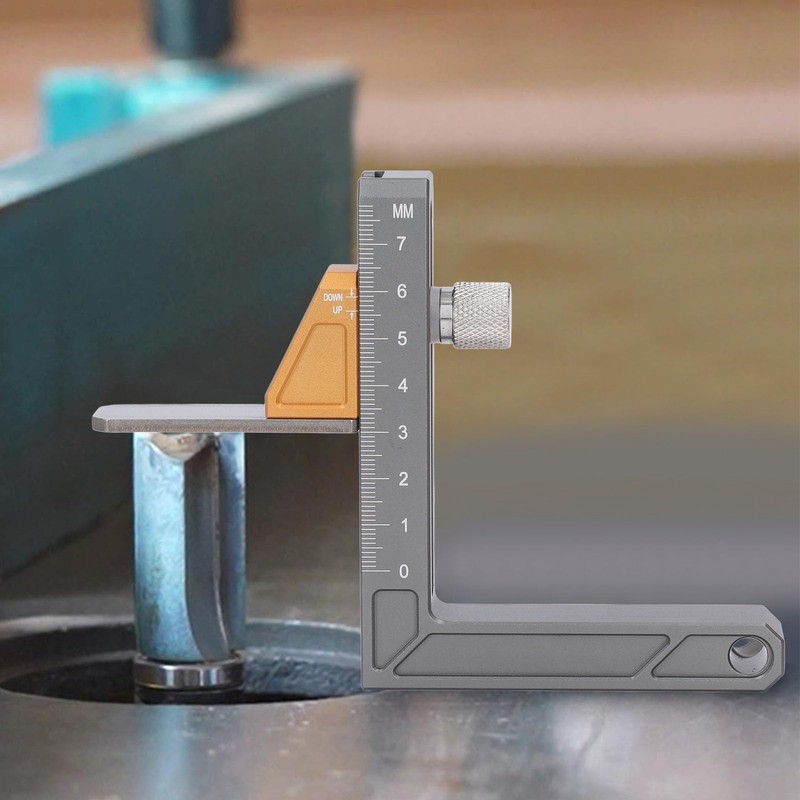 Woodworking Height Gauge, Metric Adjustable Depth Gauge, Aluminum Alloy Height