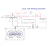 X AUTOHAUX Dual Electric Fan Relay Kit with Thermostatic Sensor