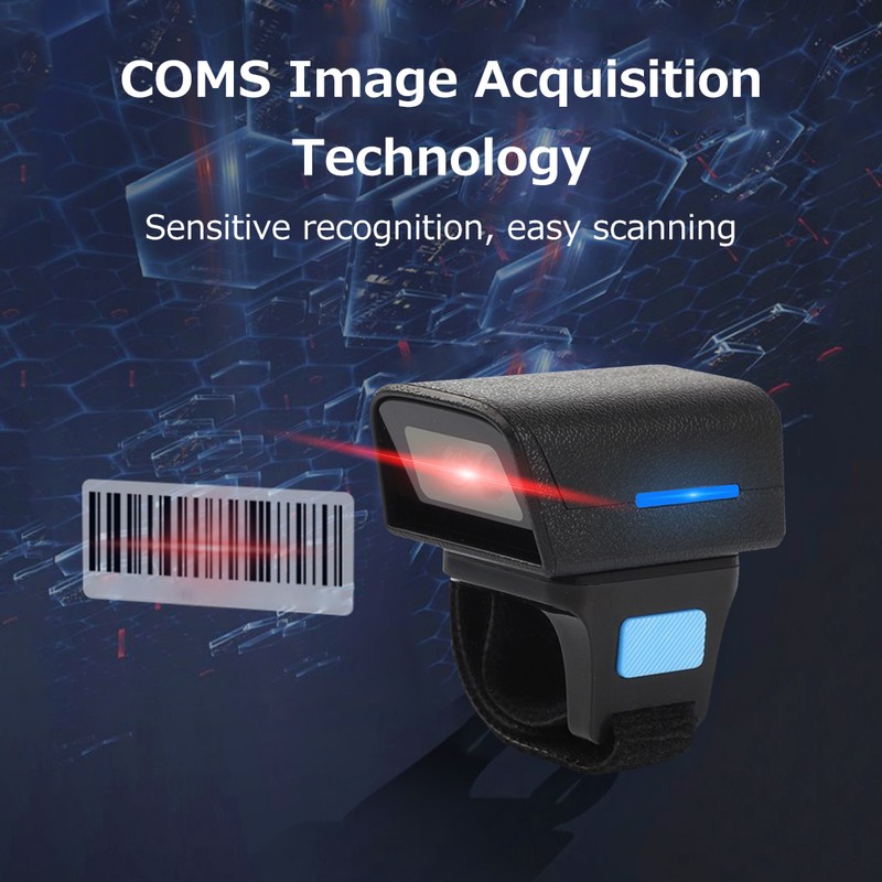 Wearable Ring Type Barcode Scanner USB Wired+2.4G+BT Three-mode Connection Support
