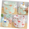 CHILDWEET 3sets Cotton Storage Bins Round Baskets Cartoon Pattern for