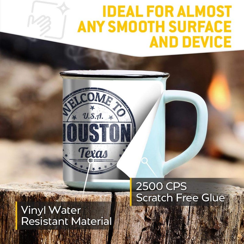 Rectangle Stickers (Set of 2) 10cm - Welcome to Houston