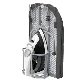 Tabletop Ironing Board with Iron Holder, RAINHOL Small Folding Ironing Board with Cover and Pad, Portable Compact Mini Iron Table for Home & Travel, Black