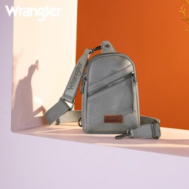 Wrangler Crossbody Sling Bags for Women Small Cross Body Fanny Pack Chest Bag,WG87-334LGY