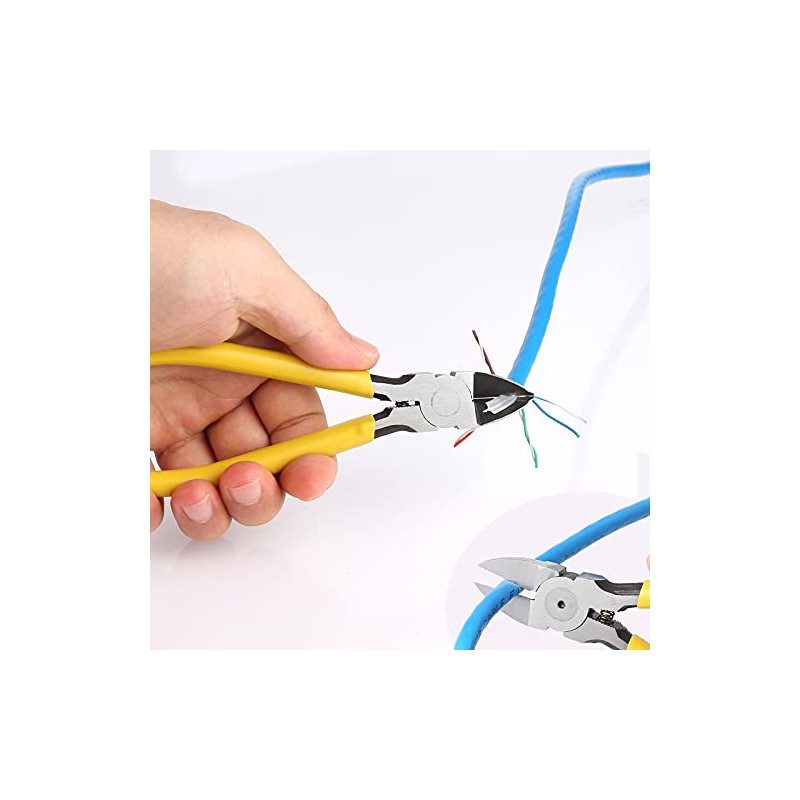 Solsop Pass Through RJ45 Crimp Tool Kit Ethernet Crimper CAT5