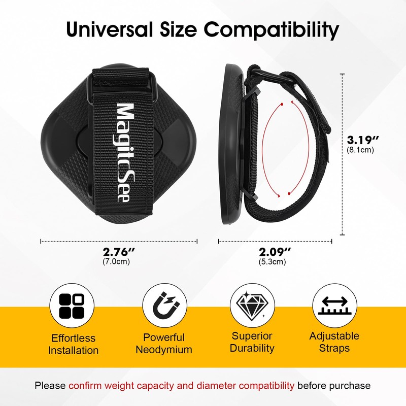 4 Pack Heavy Duty Magnetic Shovel Holder for Truck with