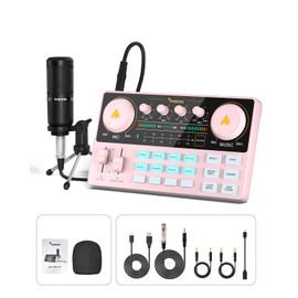MAONO Podcast Equipment Bundle Audio mixer All-in-One Podcast Production Studio with 3.5mm Microphone for Live Streaming, Podcast Recording, PC, Smartphone, DJ MaonoCaster Lite (AU-AM200-S1)