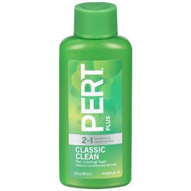 Pert Plus 2-in-1 Shampoo & Conditioner, Classic Clean 1.70 oz (Pack of 6)