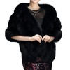 Caracilia Women Luxury Faux Fur Coat Jackets Wrap Cape Shawl