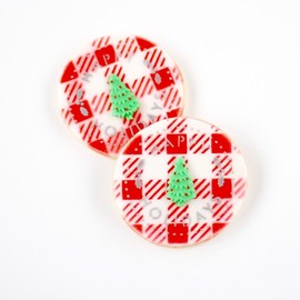 ½ Dz. Flannel Happy Holidays Cookies! Perfect for ALL Holiday Thank You gifts! Christmas, Holiday, Hostess, or Place Setting Gift!
