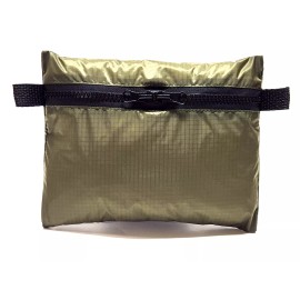 Unbranded 8x6.5" Green 40D Nylon Ripstop Storage Zipper Storage Camping bag