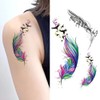 Oottati 2 Sheets Small Tiny Hand Temporary Tattoo Stickers Colorful
