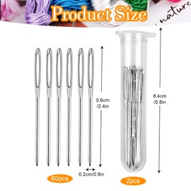 Darning Needles with Large Eye Pack of 60