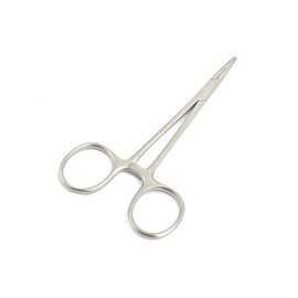 OdontoMed2011 PET Dog Hair Puller Remover Stainless Steel HEMOSTAT Locking Mosquito Forceps 4.5" Full Serrated Straight ODM