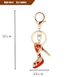 Rigral Rigral Key Chain High Heel Bag Charm Key Ring, Black