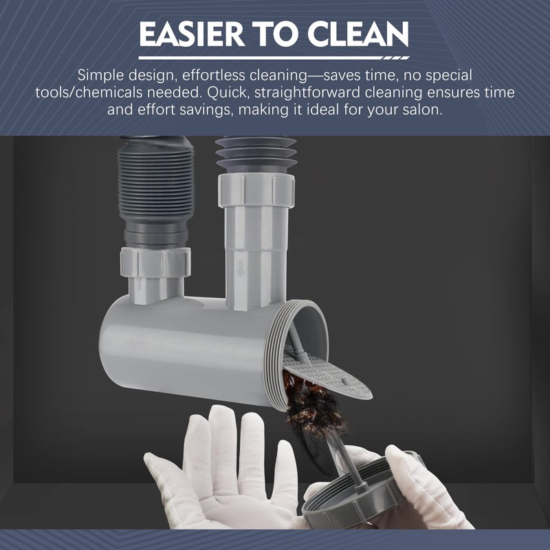 LukLoy Trampa de PVC para fregadero, para champú