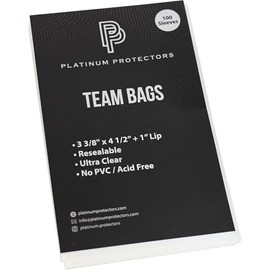 Platinum Protectors Premium Team Bags for Cards or Toploaders Resealable Sleeves (200 pack)