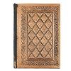 Clobeau Retro Vintage Embossed Leather Gold Hard Cover Notebook Personal