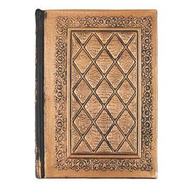 Clobeau Retro Vintage Embossed Leather Gold Hard Cover Notebook Personal Diary Bronze Hardcover Blank Travel Journal Note Memo Sketch Book Notepad Writing Sketchbook Scrapbook Drawing Diaries Gift