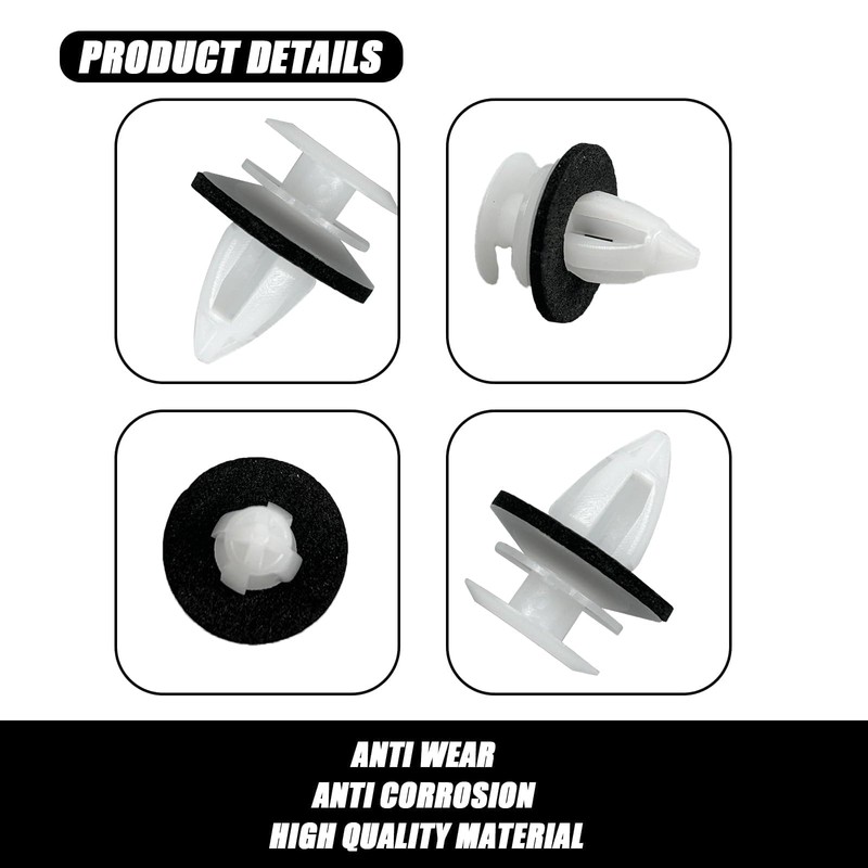 20Pcs Door Trim Panel Retainer Clips with Seal Ring Bumper