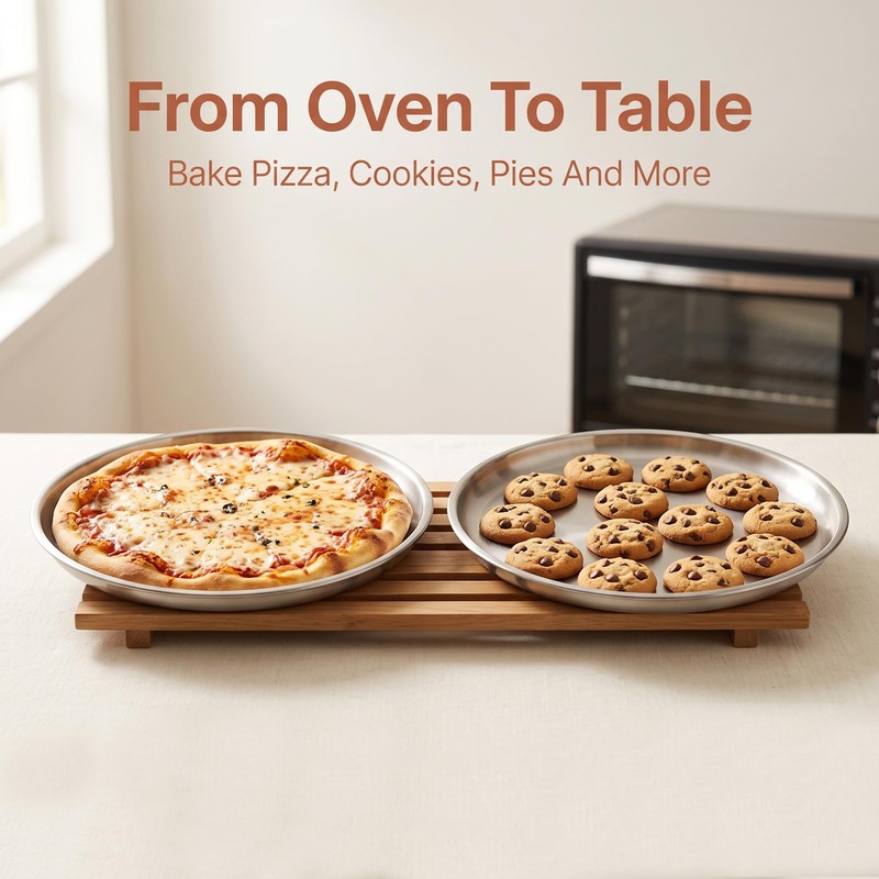 20 Pack 5.5 Inch Personal Pizza Pan, Stainless Steel Pizza