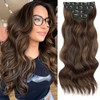 [NEW IN] Vigorous Clip in Hair Extensions Long Wavy Synthetic