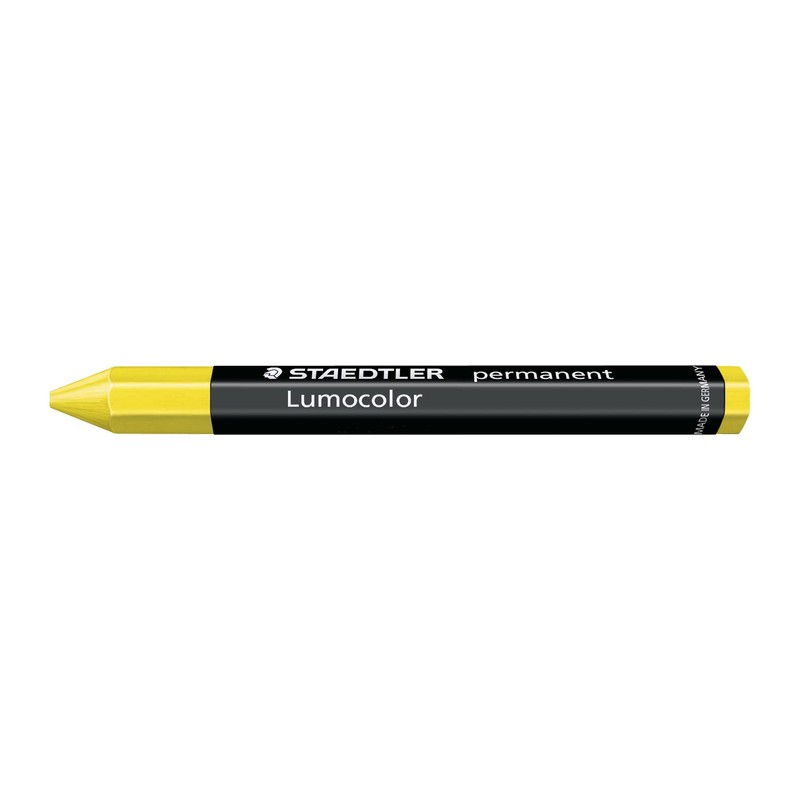 STAEDTLER 236-1 Lumocolor Omnigraph Universal Permanent Marking Crayon - Yellow
