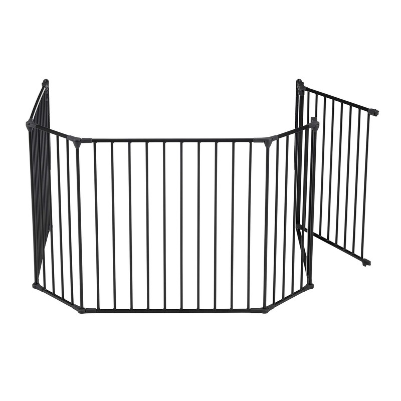 BabyDan Flex Hearth Gate Extra Large 35.4-109.5", Black