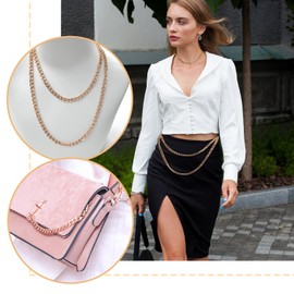 16.4 Feet/5m Aluminum Curb Chains Chain for Jewellery Making Twisted Links Cross Cable Chains Twisted Metal Chain for Jewellery Necklaces Belt Jeans or Bag Hanging Chain DIY