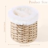 SNOWSTAR Plush Lined Eyeglasses Holder Stand for Nightstand,Boho Protective Eyeglass