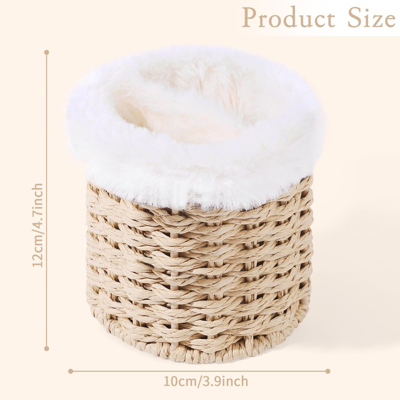 SNOWSTAR Plush Lined Eyeglasses Holder Stand for Nightstand,Boho Protective Eyeglass
