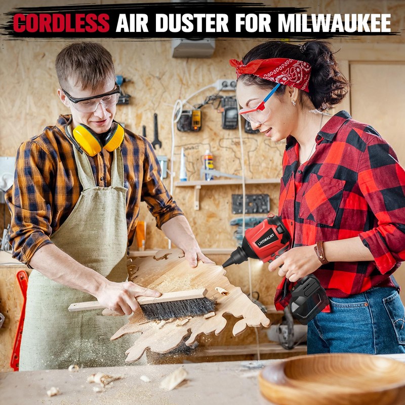 Cordless Air Pump Dust Blower for Milwaukee m18 Battery, Brushless