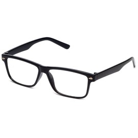 Calabria 4929 Designer Vintage Reading Glasses +1.25 Black Men Women Single Power Readers Trendy Stylish Sleek Eyeglass
