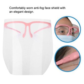 Cocoarm Reusable Mouth Guard Face Shield with Anti-Fog Visor, Fits Most Head Sizes, Pack of 10 Visors Included, for Home or Inside