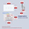 LOUYSGEN Light Switch 118X72X34MM Size No Neutral Wire No WiFi,Tempered
